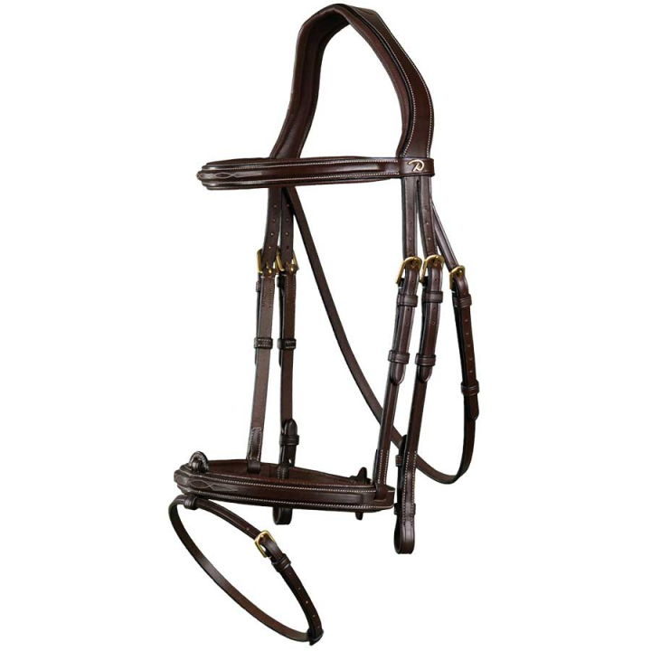 Raised Combination Bridle DC Brown in the group Horse Tack / Bridles & Browbands / Bridles at Equinest (DYAAAABr_r)