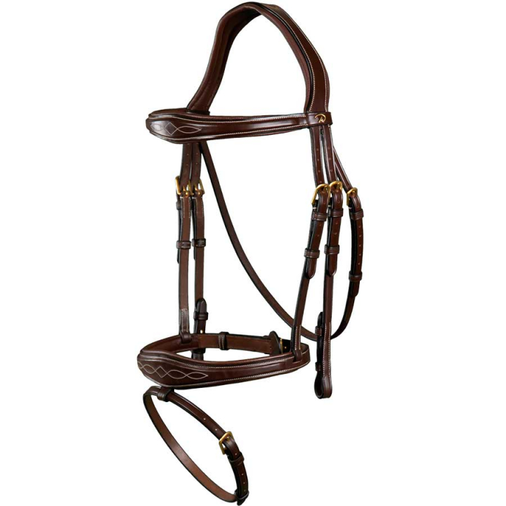Anatomical Combination Bridle DC Brown in the group Horse Tack / Bridles & Browbands / Bridles at Equinest (DYABABBr_r)