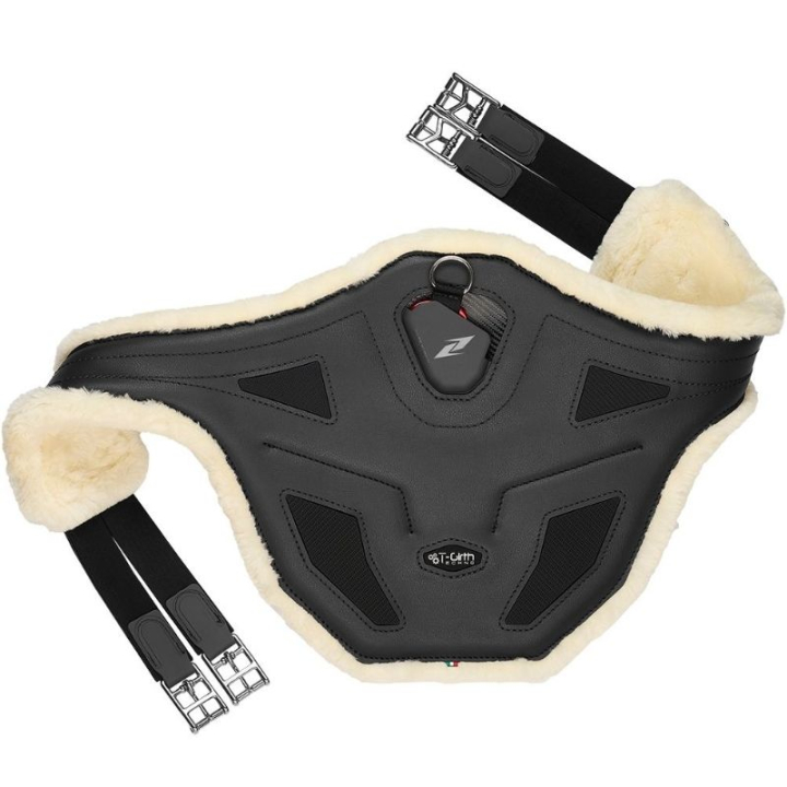 Techno-Fur Stud Girth Black in the group Horse Tack / Girths / Stud Girths & Jumping Girths at Equinest (E2438BK110YWBA_r)