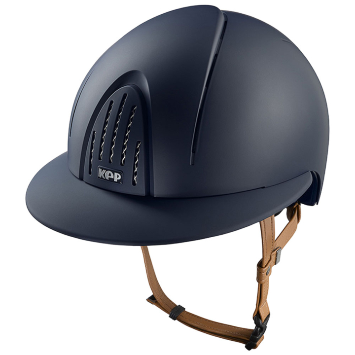 Riding Helmet Smart Nova Matt Polo Beige Strap Navy Blue in the group Riding Equipment / Riding Helmets / Wide Peak Riding Helmets at Equinest (E54378L05071NA_r)