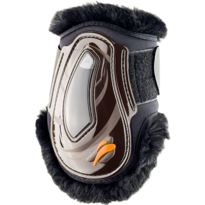Fetlock Boots eAirshock Legend Velcro Fluffy Brown in the group Horse Tack / Leg Protection / Fetlock Boots at Equinest (EAIRLGNDRLMASVBR_r)