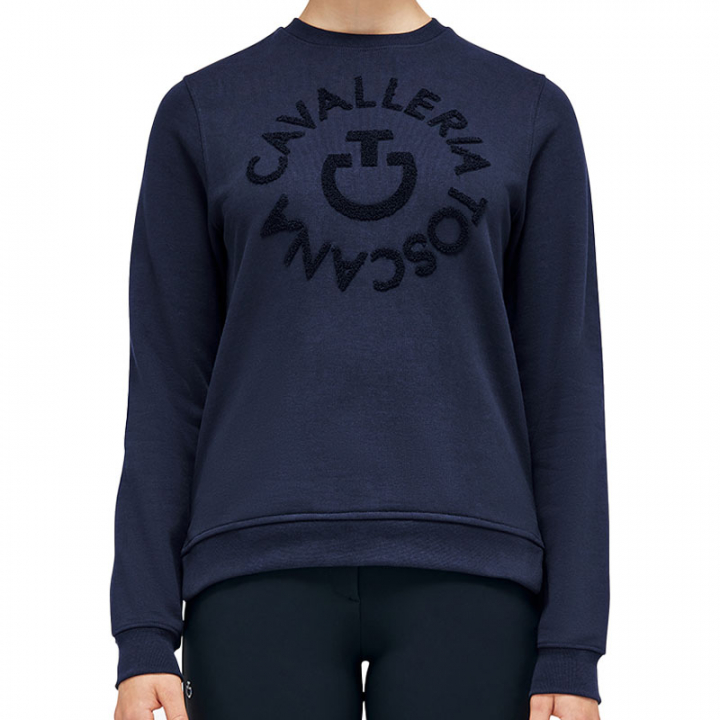 Sweater Orbit Crew Neck Blue in the group Equestrian Clothing / Sweaters & Hoodies at Equinest (FED103BLUE)