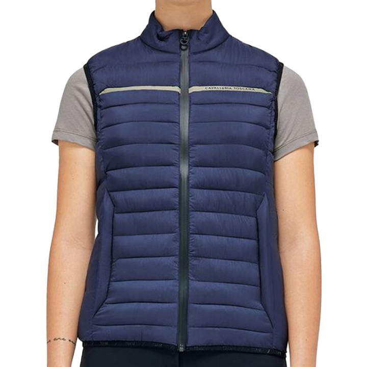 Equestrian Vest Team Highlight Quilted 0Nylon Puffer Blue in the group Equestrian Clothing / Vests at Equinest (GLD266BLUE)