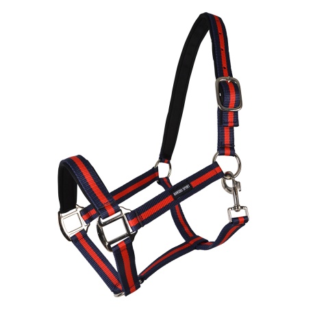PP Halter Navy Blue/Red in the group Horse Tack / Halters / Fabric & Nylon Halters at Equinest (H12002MaRo_r)