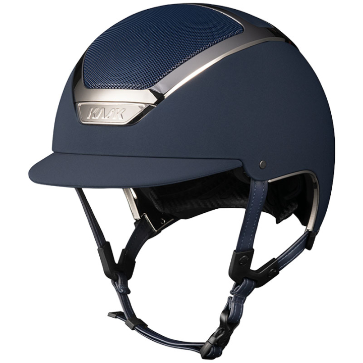 Riding Helmet Dogma Chrome Navy/Silver in the group Riding Equipment / Riding Helmets / Standard Visor Riding Helmets at Equinest (HHE0A040NASI_r)