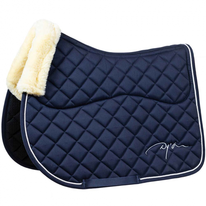 Saddle Pad Skin Friendly Vegan Sheepskin Navy Blue in the group Horse Tack / Saddle Pads / All-Purpose & Jumping Saddle Pads at Equinest (HO22LNAFNA_r)