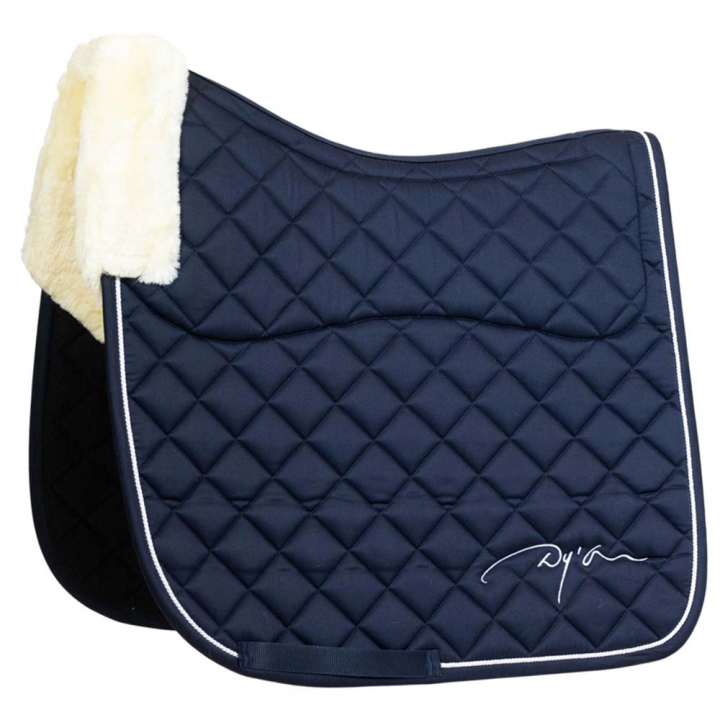 Dressage Saddle Pad Skin Friendly Vegan Sheepskin Navy Blue in the group Horse Tack / Saddle Pads / Dressage Saddle Pad at Equinest (HO22NNAFNA_r)