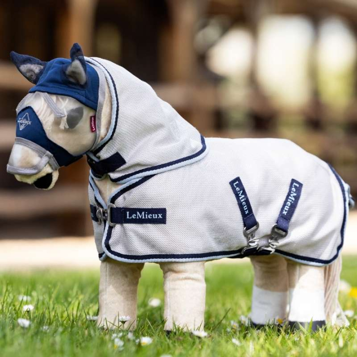 Fly Rug Toy Pony Grey/Navy in the group Hobby Horses & Toy Horses / Toy Horse Tack at Equinest (IT041250NABA)