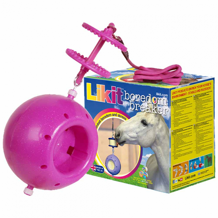 Holder Boredom Breaker Level 3 Pink/Glitter in the group Stable & Paddock / Horse Toys at Equinest (LIKBB03PI)