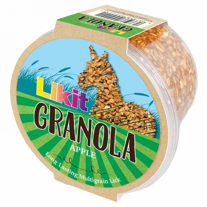 Lick Stone Granola Apple Refill with Holes 550g in the group Supplements / Horse Supplements / Salt Licks, Mineral Blocks & Lick Stones at Equinest (LIKGRANAPX8-550)