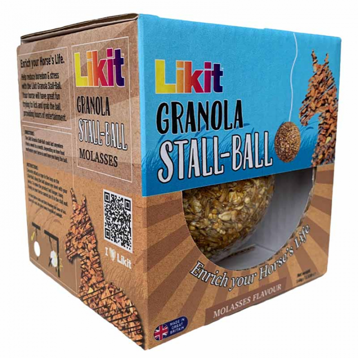 LikIt Stable Ball Granola Molasses 1,6kg → Equinest