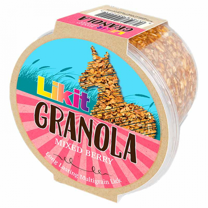 Lick Stone Granola Mixed Berry Refill with Holes 550g in the group Supplements / Horse Supplements / Salt Licks, Mineral Blocks & Lick Stones at Equinest (LIKGRANMBX8-550)