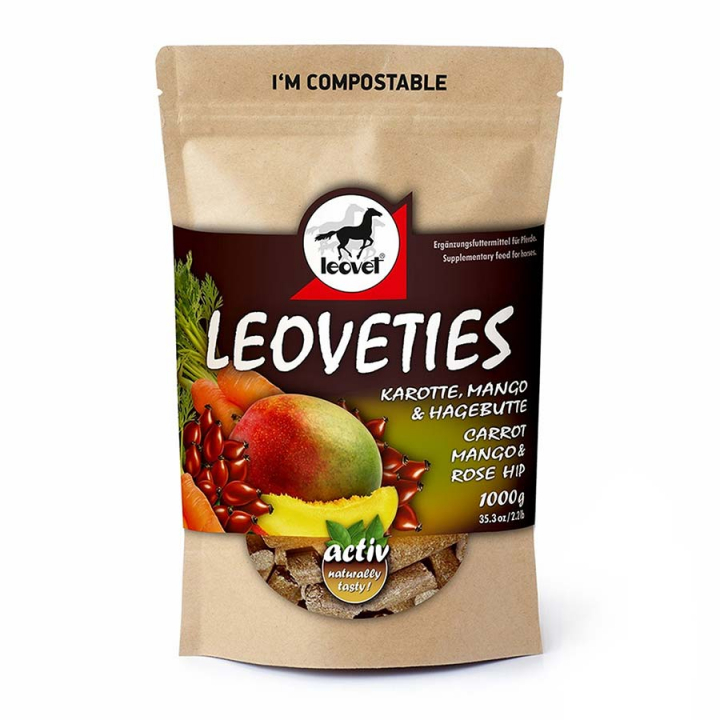 Horse Treats Leoveties Mango/Carrot/Rosehip 01kg in the group Grooming & Health Care / Horse Treats at Equinest (LV120574)