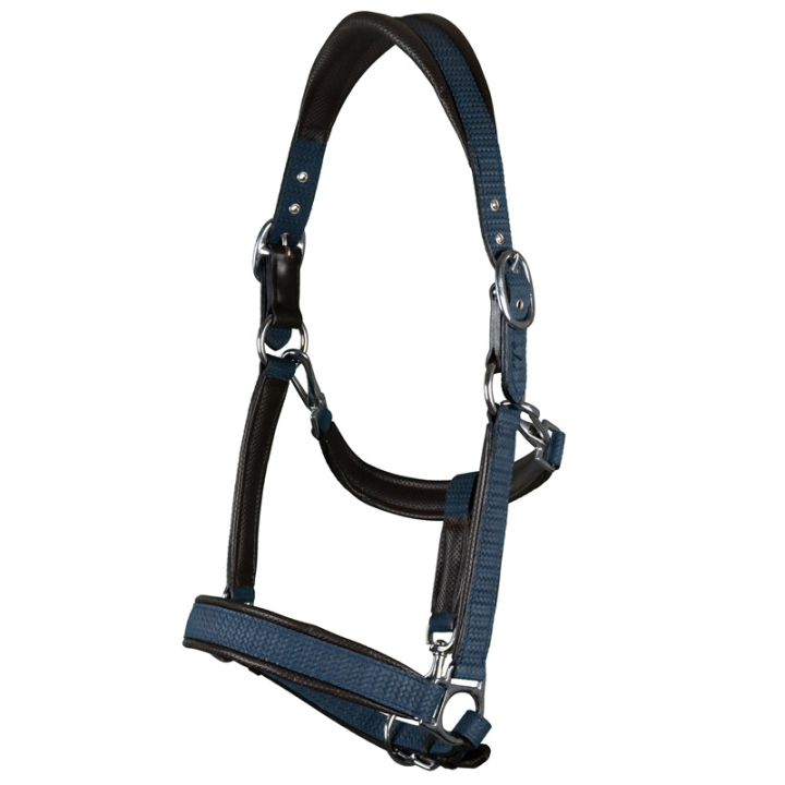 Halter Nubuck NEC Navy Blue in the group Horse Tack / Halters / Fabric & Nylon Halters at Equinest (NE09ANACNA_r)