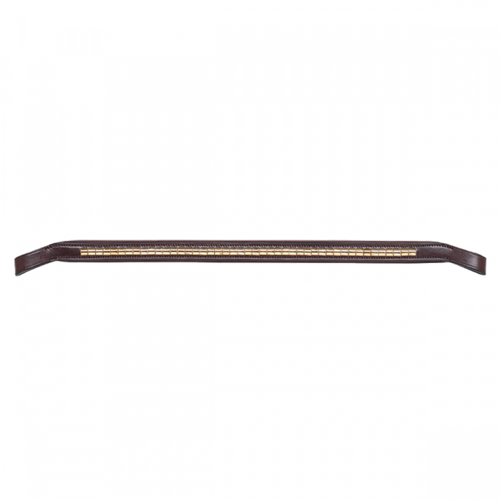 Browband Klinker Brown/Gold in the group Horse Tack / Bridles & Browbands / Browbands at Equinest (SC013PBB0423BR)