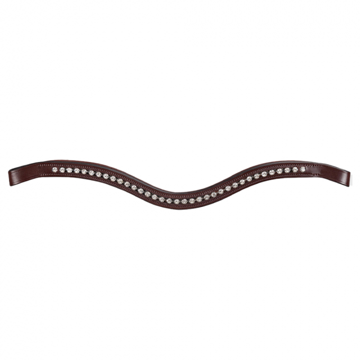 Browband Rhinestone U-Shape Brown in the group Horse Tack / Bridles & Browbands / Browbands at Equinest (SC013PBB0425BR)