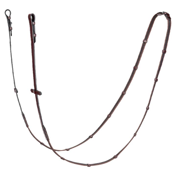 Anti-Slip Leather/Rubber Reins Brown in the group Horse Tack / Reins / Rubber Reins at Equinest (SC013PBJ151BR)