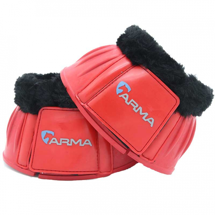 Fleece Rubber Boots Red in the group Horse Tack / Leg Protection / Bell Boots at Equinest (SH134F_R_r)
