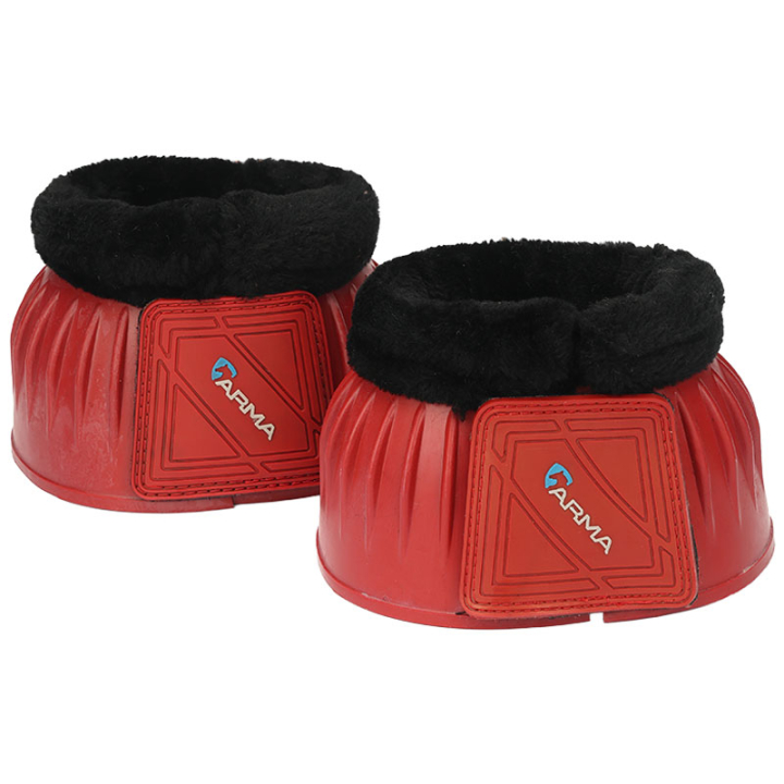 Fleece Rubber Bell Boots Red in the group Horse Tack / Leg Protection / Bell Boots at Equinest (SH134F_R_r)