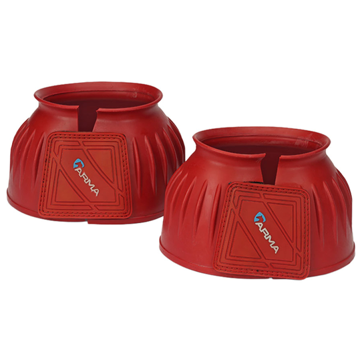 Fleece Rubber Bell Boots Red in the group Horse Tack / Leg Protection / Bell Boots at Equinest (SH134VRo_r)