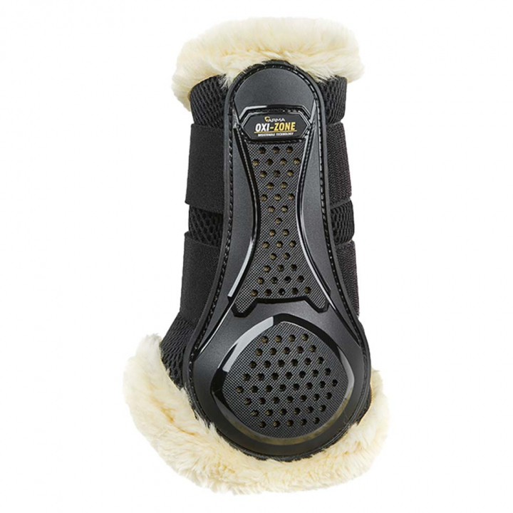 Brushing Boots Oxi-Zone Air Motion 0SupaFleece Black/Natural in the group Horse Tack / Leg Protection / Brushing Boots & Dressage Boots at Equinest (SH194301BA)