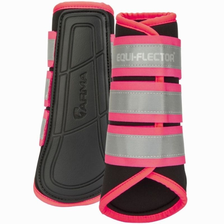 Brushing Boots Equi-Flector Black/Pink in the group Riding Equipment / Reflective Equestrian Wear at Equinest (SH194435SBAPI_r)