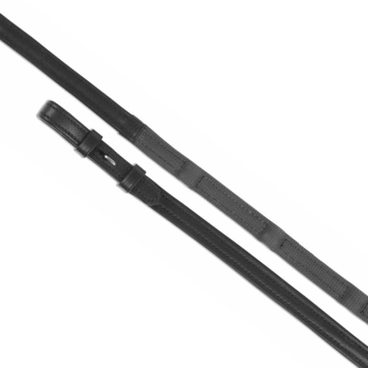 Rubber/Leather Reins Gara Dressage Black in the group Horse Tack / Reins / Rubber Reins at Equinest (SH506101BA_r)