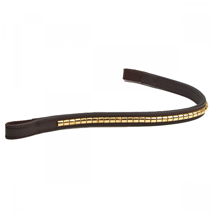 Headband Clinker Havana/Brass in the group Horse Tack / Bridles & Browbands / Browbands at Equinest (SH512350BRBRASS_r)
