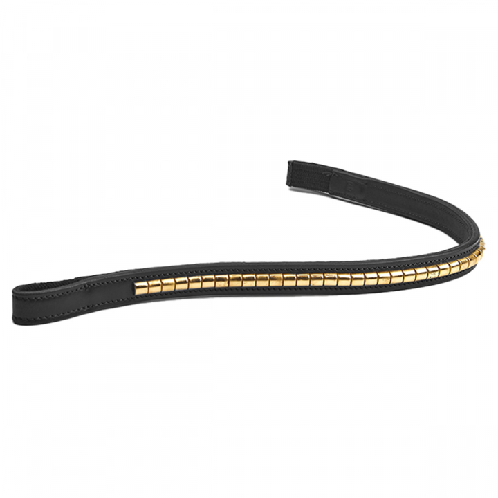 Headband Clinker Black/Brass  in the group Horse Tack / Bridles & Browbands / Browbands at Equinest (SH512360BABRASS_r)