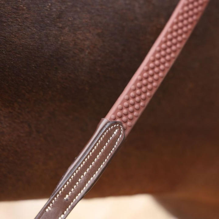 Reins LUSSO Opus Soft Grip Brown in the group Horse Tack / Reins / Rubber Reins at Equinest (SH516103BR_r)