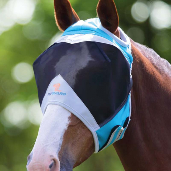 Fly Mask with Ear Holes Teal/Gray in the group Fly Protection / Fly Masks & Nose Nets at Equinest (SH6663Te_r)