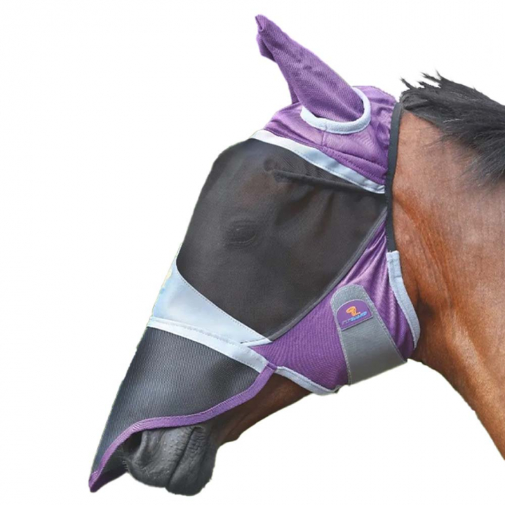Fly Mask with Ears & Nose Purple in the group Fly Protection / Fly Masks & Nose Nets at Equinest (SH6671Li_r)