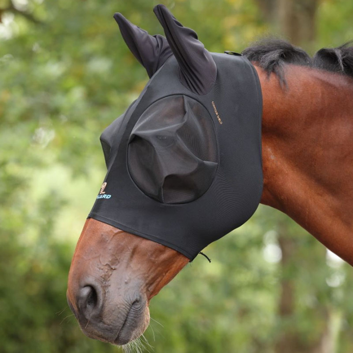Stretch Fly Mask with Ears Black in the group Fly Protection / Fly Masks & Nose Nets at Equinest (SH6680Sv_r)