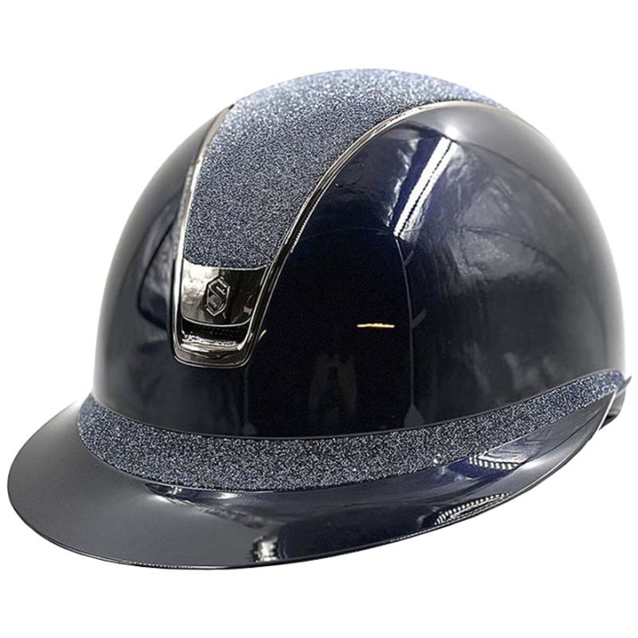 Riding Helmet Miss Shield 2.0 Glossy Crystal Fabric Navy Blue in the group Riding Equipment / Riding Helmets / Wide Peak Riding Helmets at Equinest (V243114NAVYNAVNA_r)