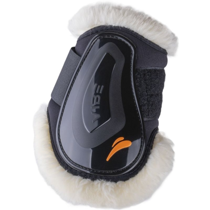 Fetlock Boots Vibe Velcro Fluffy Black in the group Horse Tack / Leg Protection / Fetlock Boots at Equinest (VIBRLNASVBA_r)