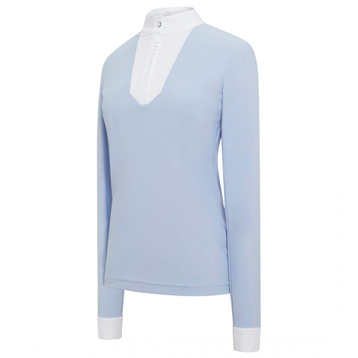 Competition Top Faustina Crystal Light Blue in the group Equestrian Clothing / Riding Shirts / Show Shirts at Equinest (WFSTCRYFW22BLUE)
