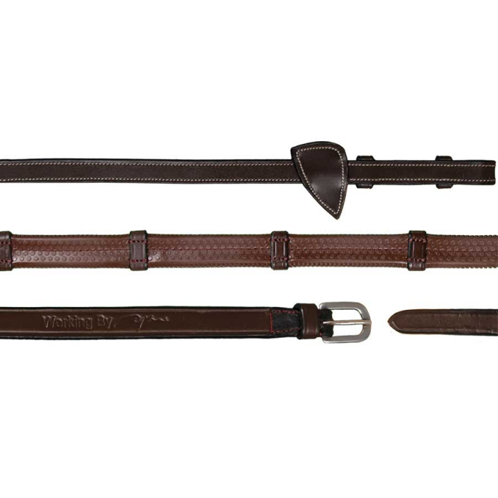 13mm Rubber Reins with Stops WC Brown in the group Horse Tack / Reins / Rubber Reins at Equinest (WO05CBr_r)