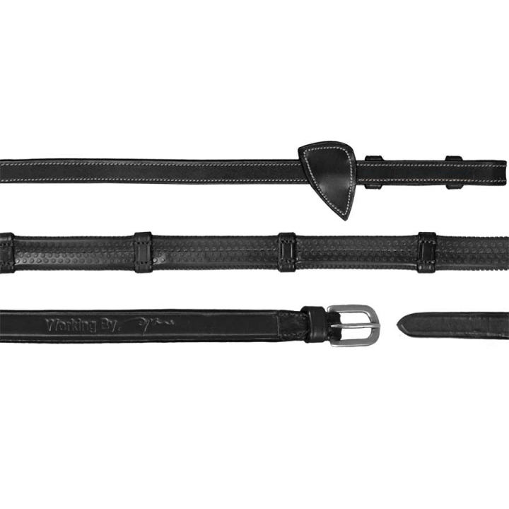 13mm Rubber Reins with Stops WC Black in the group Horse Tack / Reins / Rubber Reins at Equinest (WO05CSv_r)
