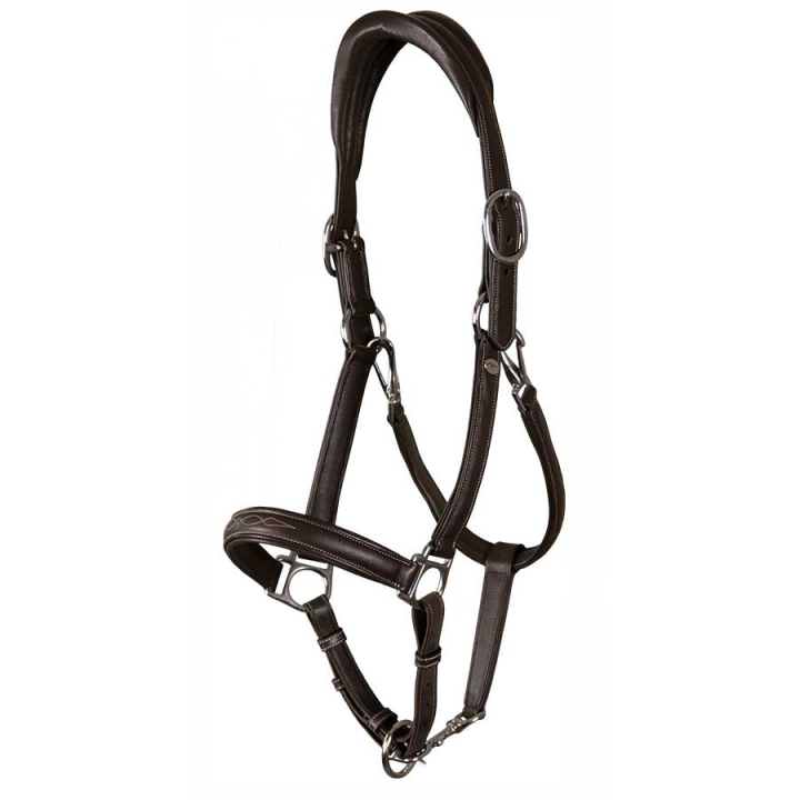 Leather Halter 2-in-1 WC Brown in the group Horse Tack / Halters / Leather Halters at Equinest (WO09ABr_r)