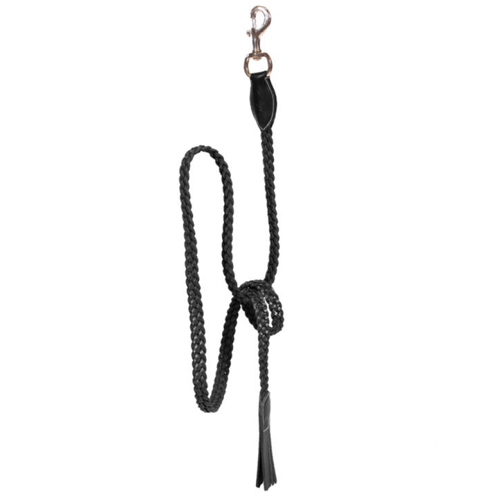 Leather Halter Plaited WBD Black in the group Horse Tack / Lead Ropes & Trailer Ties / Leather Lead Ropes at Equinest (WO10EBLBA)