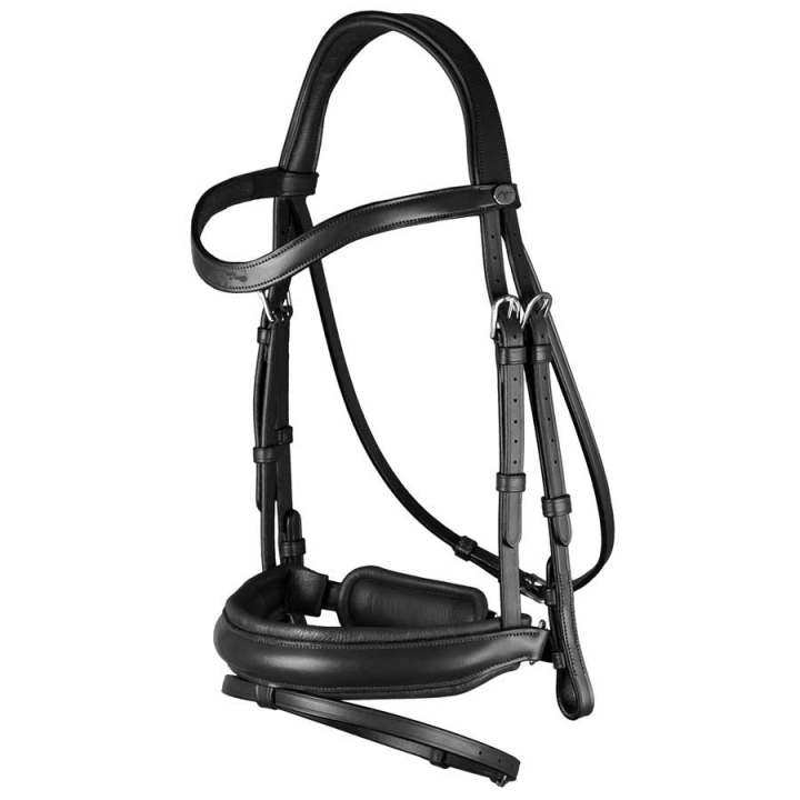 Dressage Bridle Matt WC Black in the group Horse Tack / Bridles & Browbands / Double Bridle, Weymouth & Dressage Bridles at Equinest (WODCAMSv_r)