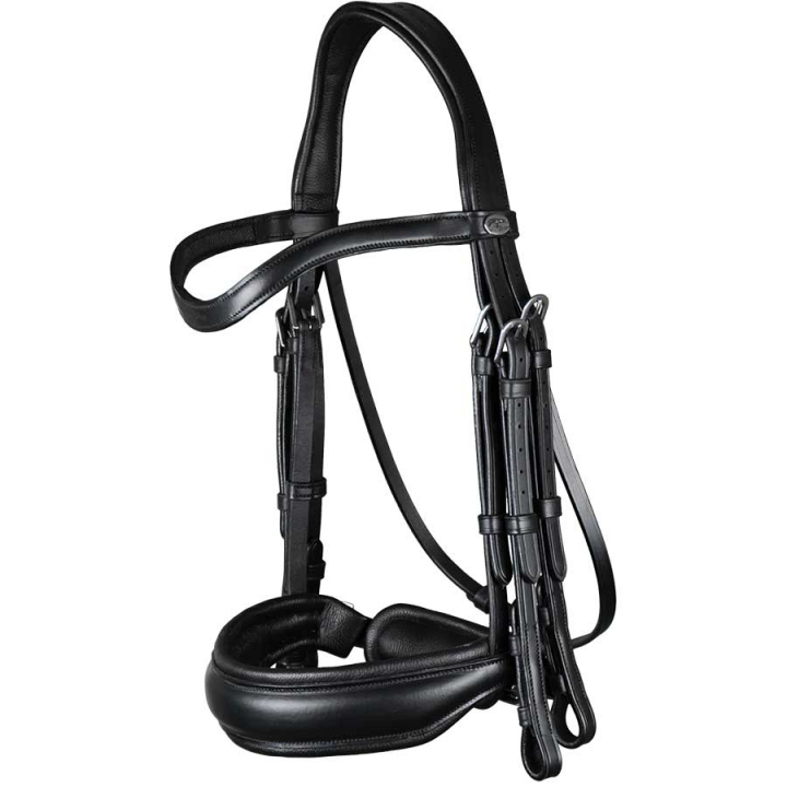 Weymouth Bridle Matt WC Black in the group Horse Tack / Bridles & Browbands / Double Bridle, Weymouth & Dressage Bridles at Equinest (WOECARSv_r)
