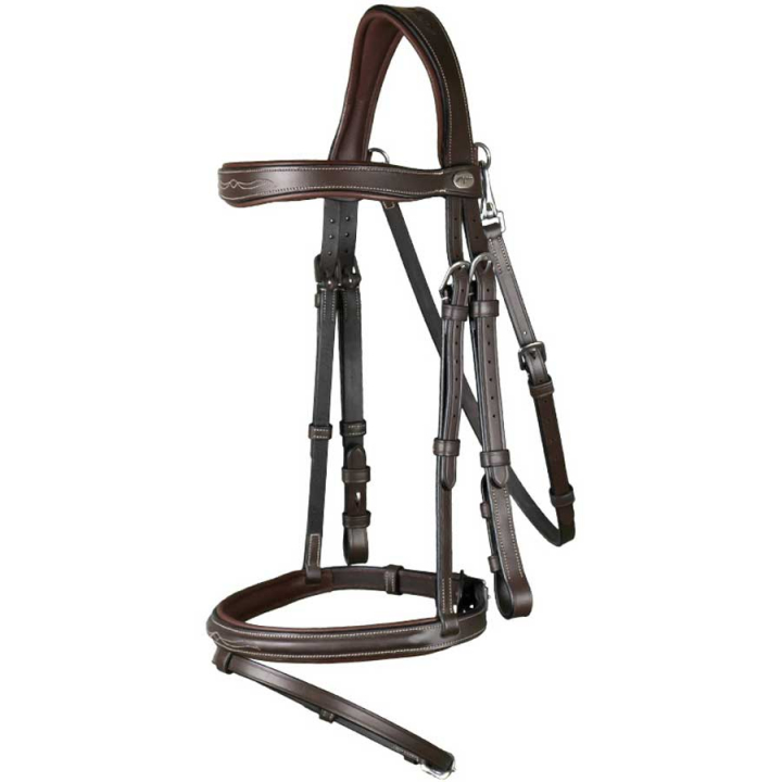 Combined Noseband Bridle WC Brown in the group Horse Tack / Bridles & Browbands / Bridles at Equinest (WOJBHABr_r)