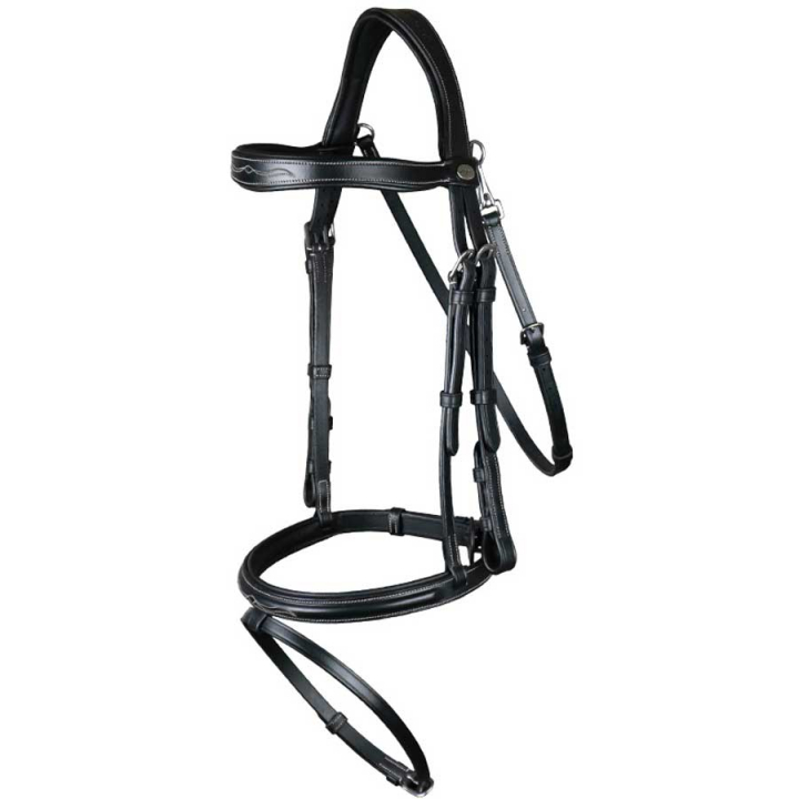 Combined Noseband Bridle WC Black in the group Horse Tack / Bridles & Browbands / Bridles at Equinest (WOJBHASv_r)