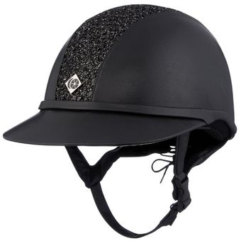 Riding Helmet SP8 0Sparkly Plus Leatherlook Black/Black bling