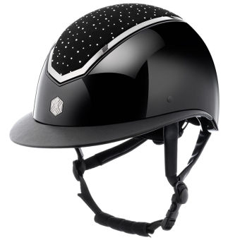 Riding Helmet Kylo Gloss Wide Peak Crystal Black/Chrome