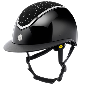 Riding Helmet MIPS Kylo Gloss Wide Peak Crystal Black/Chrome