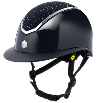 Riding Helmet MIPS Kylo Gloss Wide Peak Crystal Navy/Brown