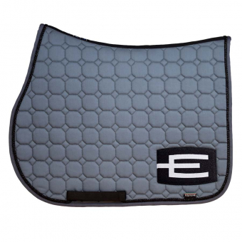 Saddle Pad E-logo Grey Glitter Black/White