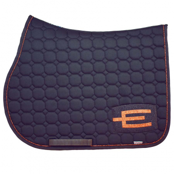 Saddle Pad E-logo Navy Navy/Bronze
